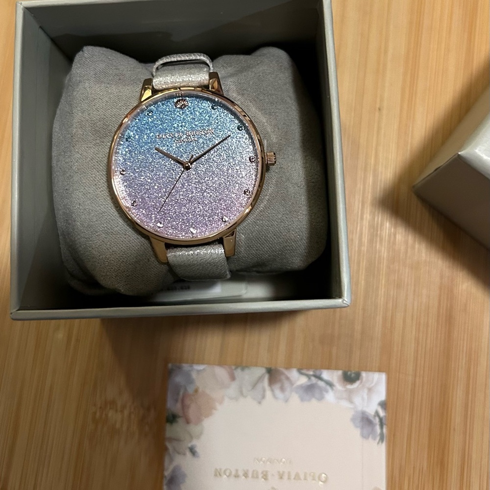 Olivia Burton Under The Sea Glitter Watch With 38mm MultiColored Face - Picture 3 of 9